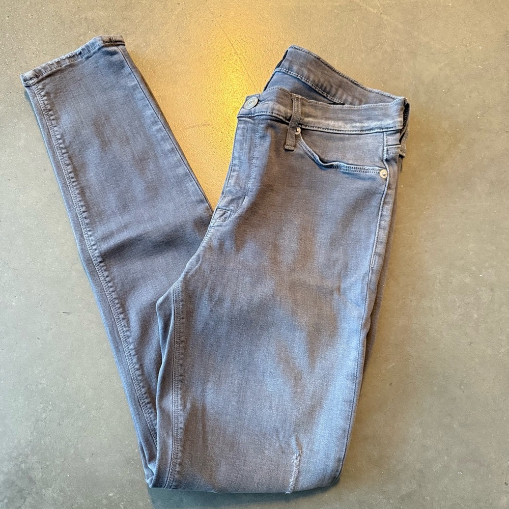 HUDSON Distressed Gray Denim Jeans